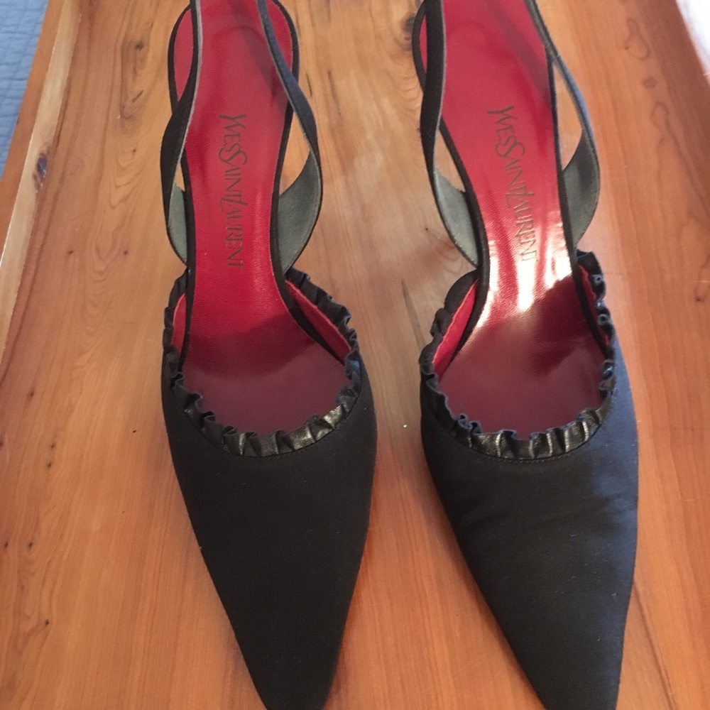 YSL slingback heels. Beautiful!